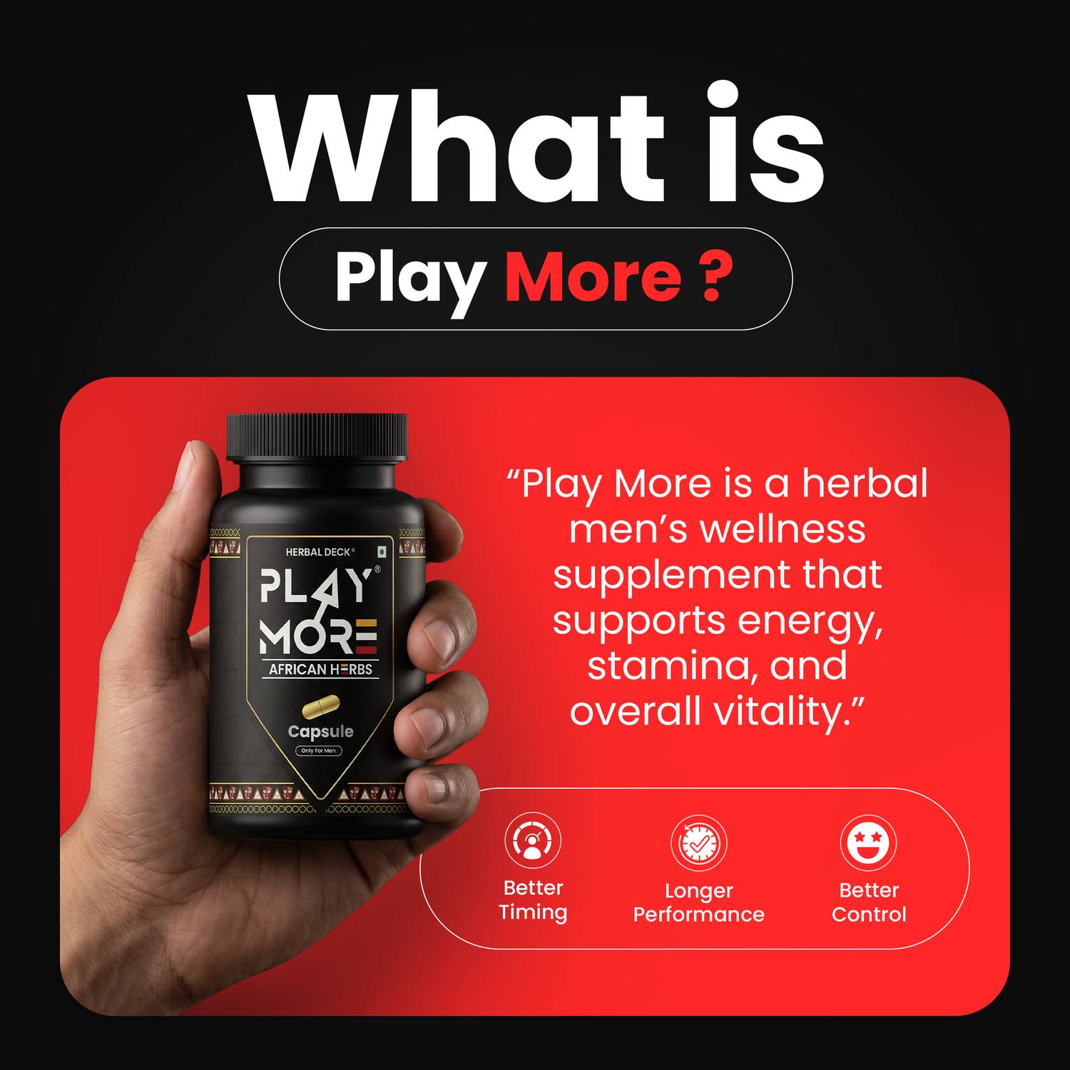 Herbal Deck Playmor African Herbs Men Capsule - Image 5