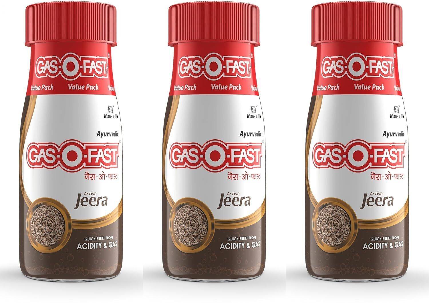 GAS-O-Fast Active Jeera Bottle 100 gm x Pack of 3 Price in India