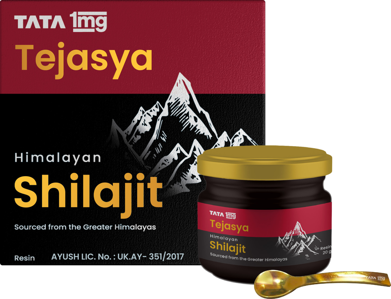 Image of TATA 1mg Tejasya Shilajit Resin,Helps in Boosting Stamina & Energy