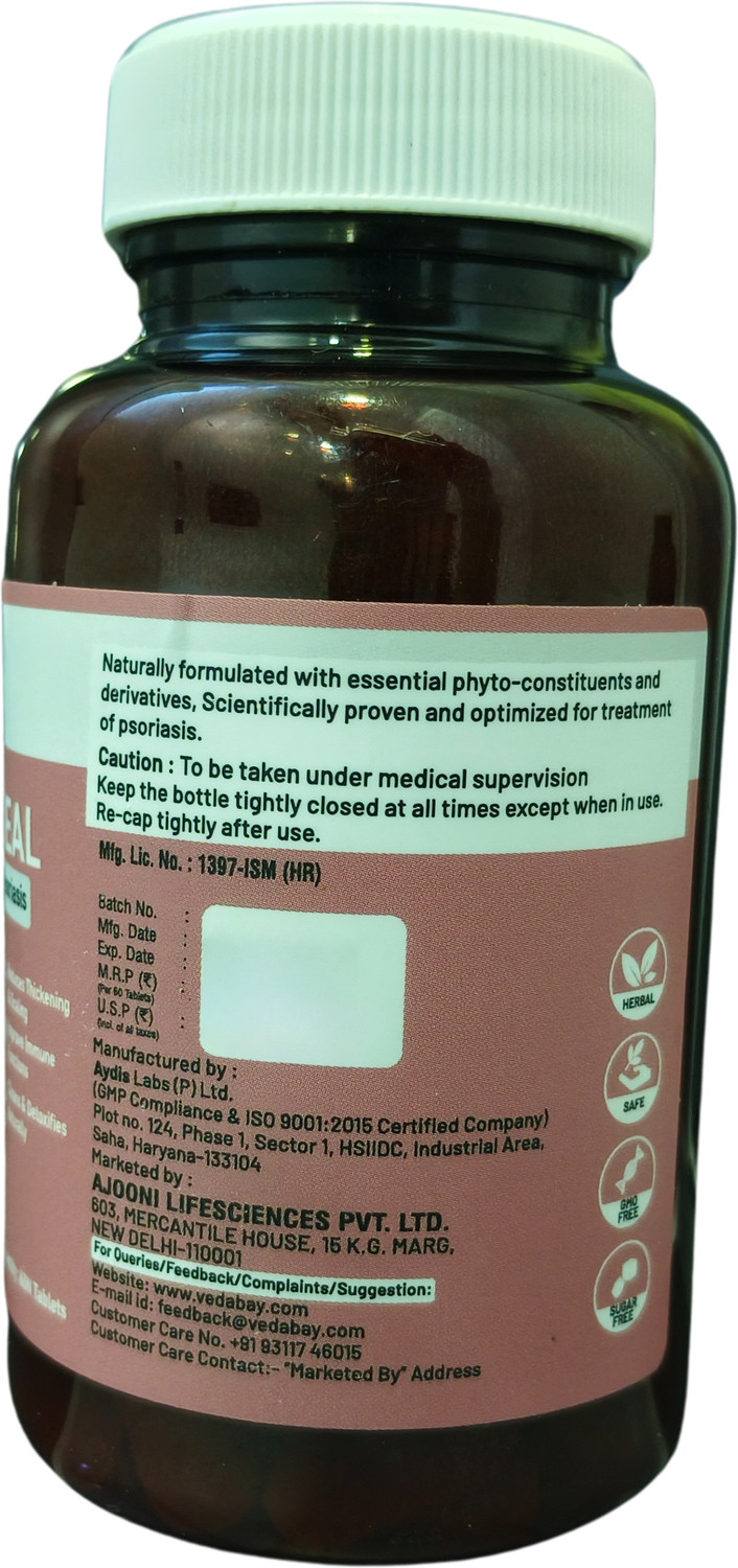 Image of Vedabay Psorysys Heal Psoriasis Medicine, Helps In Redness and Dry Patches