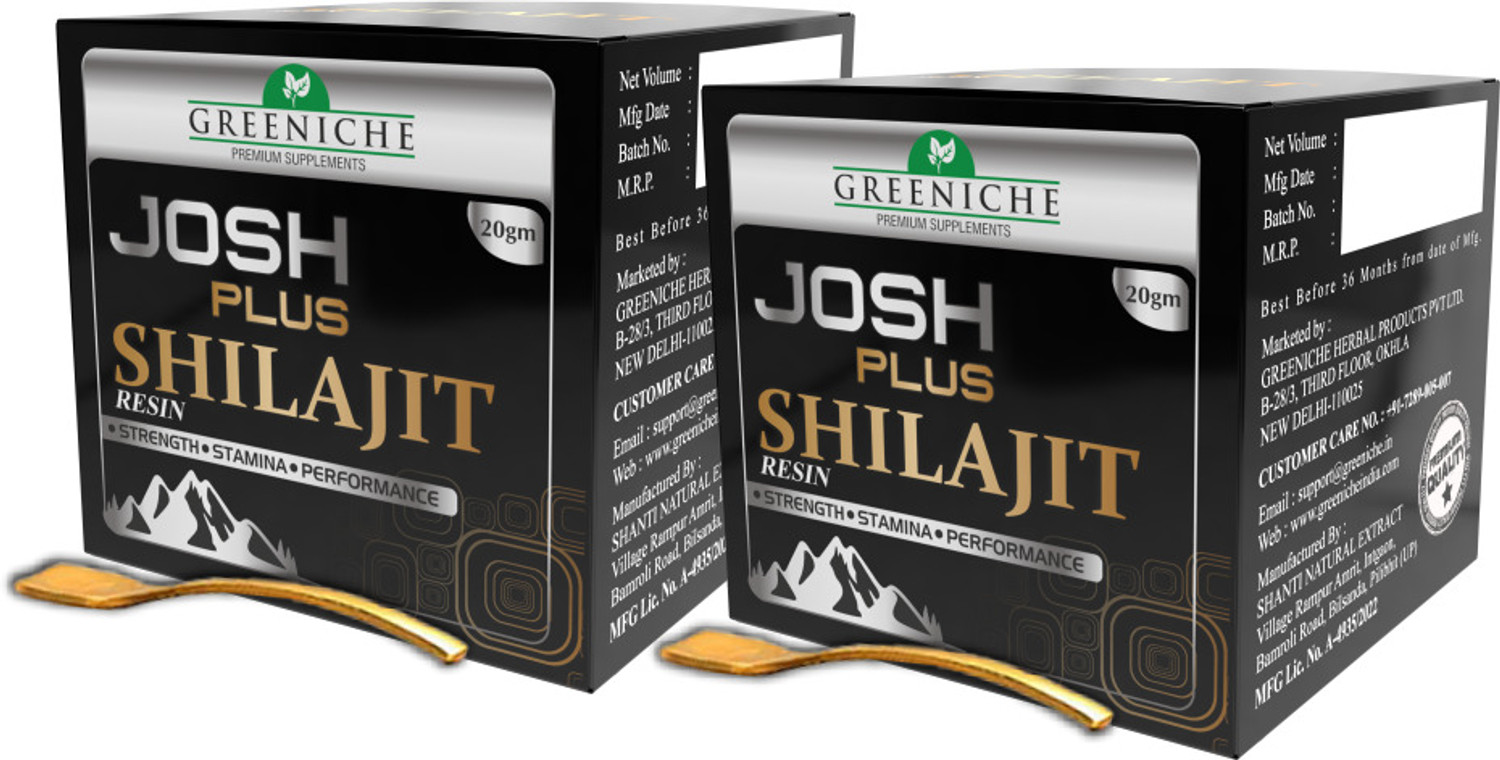 Image of Greeniche Premium Josh Plus Shilajit Resin for Strength, Power & Stamina | 20g