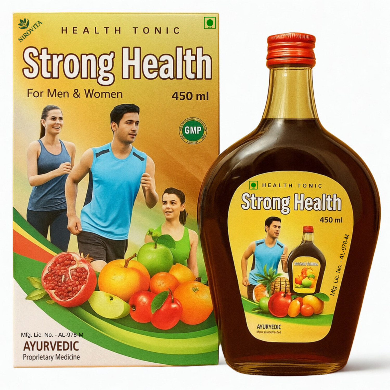 Image of NIROVITA Strong Health Ayurvedic Tonic | Boosts Energy, Appetite & Stamina