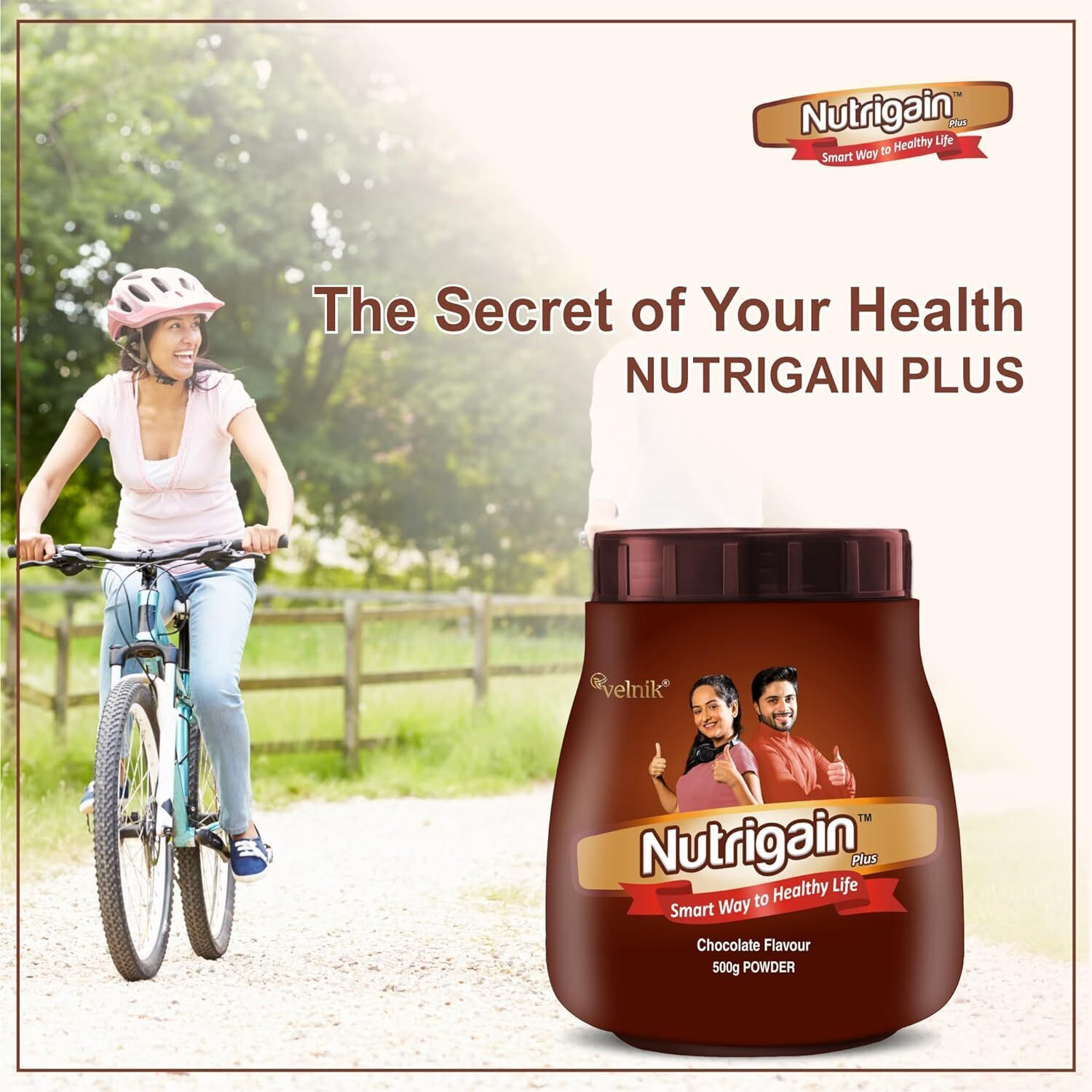 Image of Nutrigain Plus Weight Gainer Powder Helps in Gaining Muscle 500 gm Chocolate Flavour