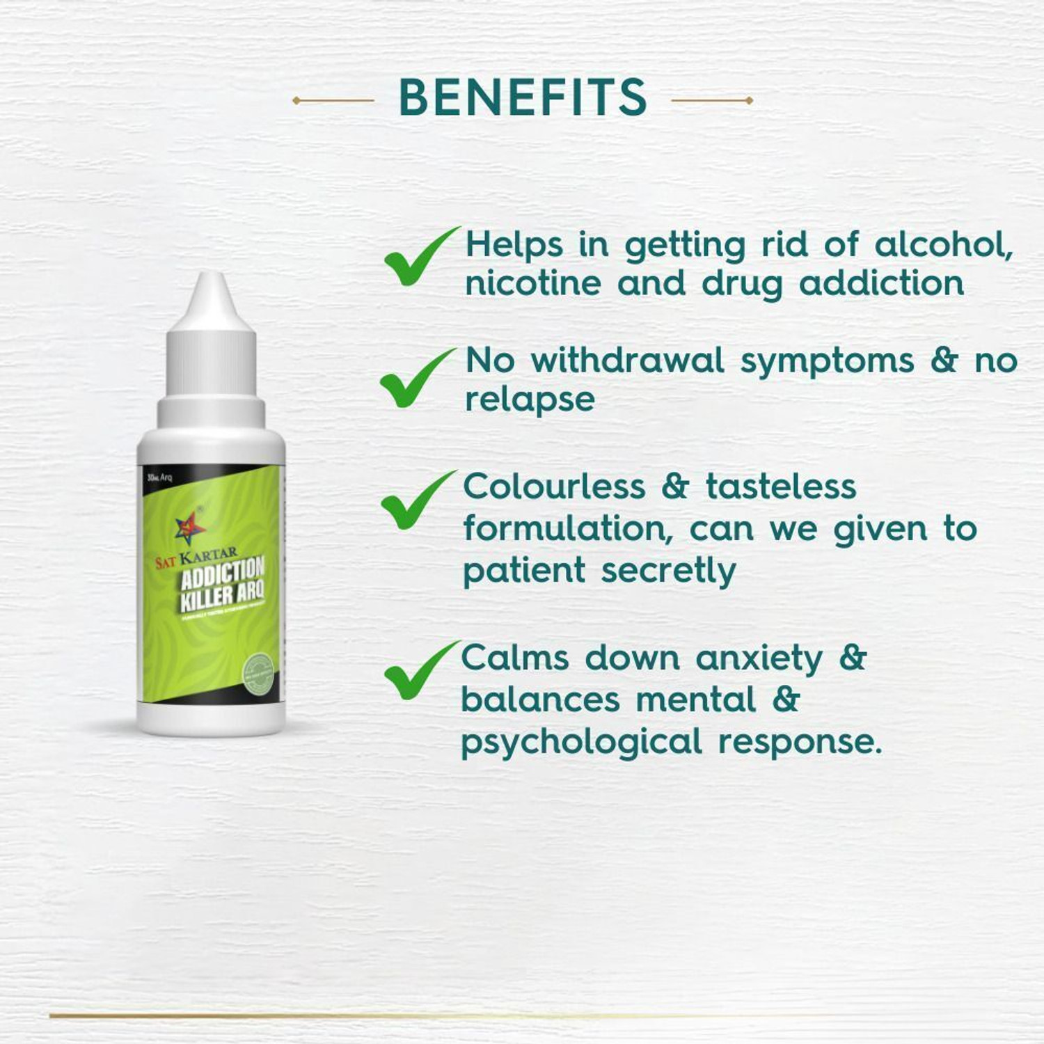 Image of Sat Kartar Addiction Killer Liquid | Drink Stop Drops | Anti Alcohol | Nasha Mukti Medicine