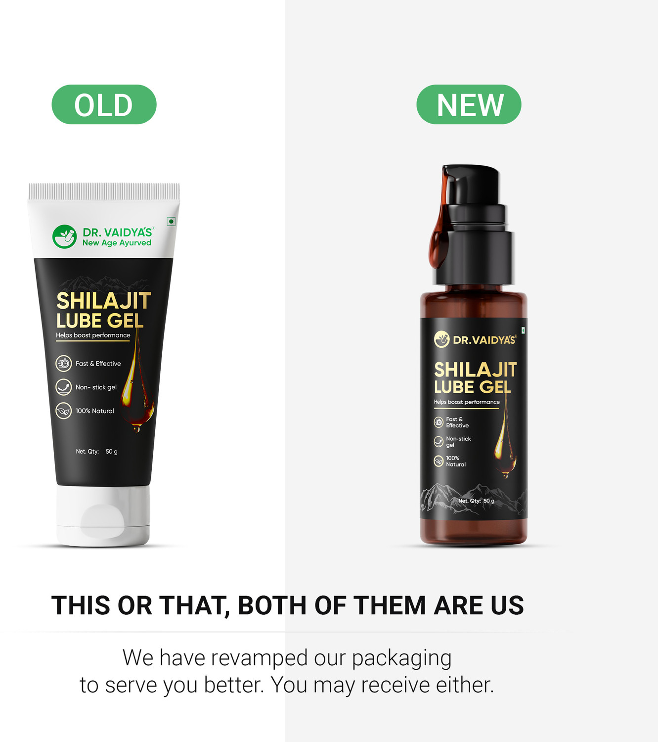 Image of DR. VAIDYA'S Shilajit Lube Gel | First Ever Shilajit Infused Lube Gel | 50g Pack of 2