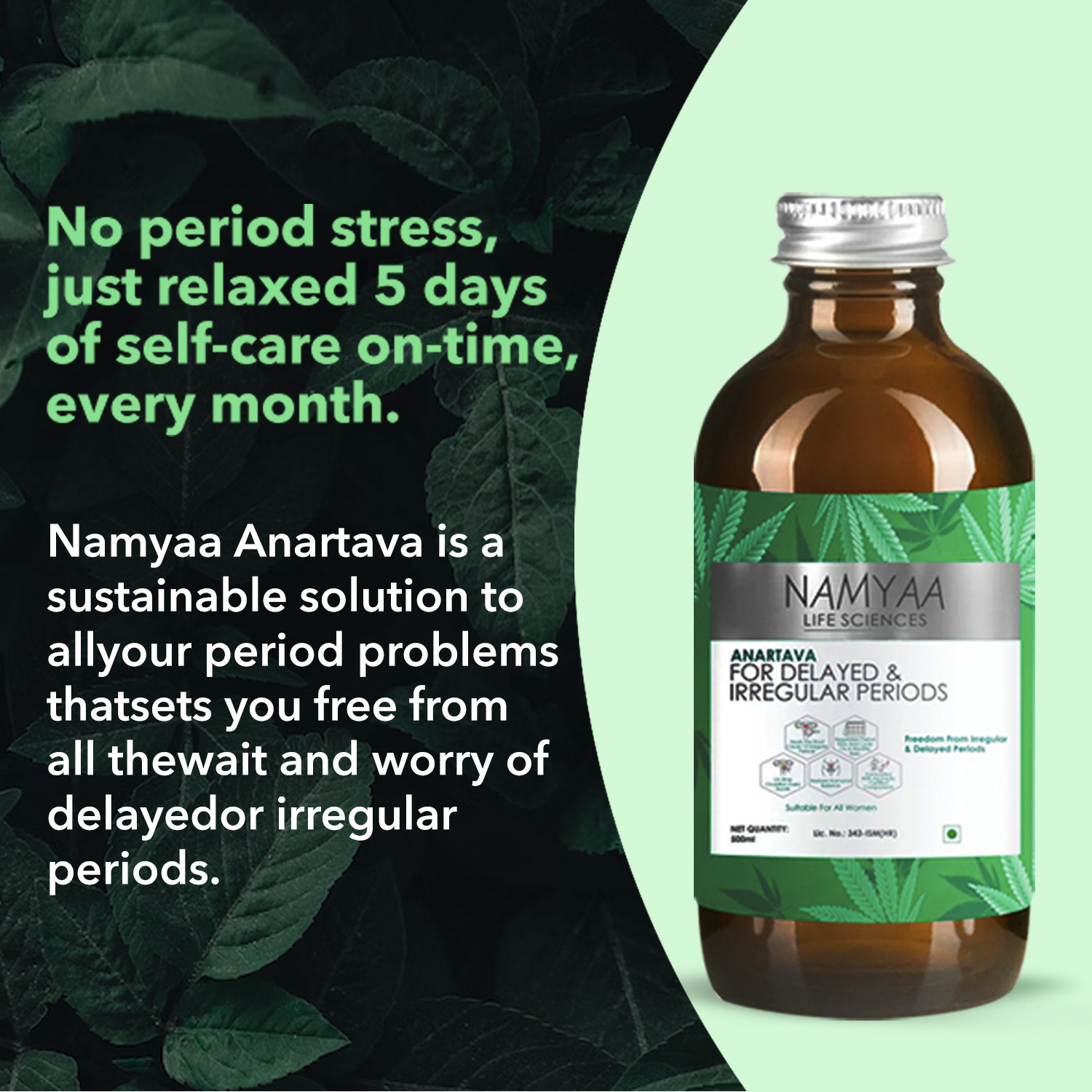 Image of Namyaa Anartava -For Delayed and Irregular Periods (500ml*2)
