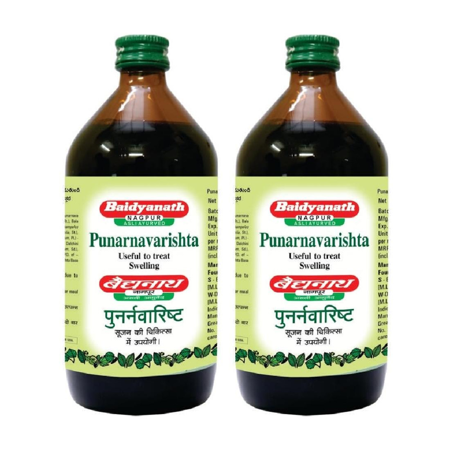 Image of Baidyanath Punarnavarishta 450 ml (Pack of 2) Punarnawarishta