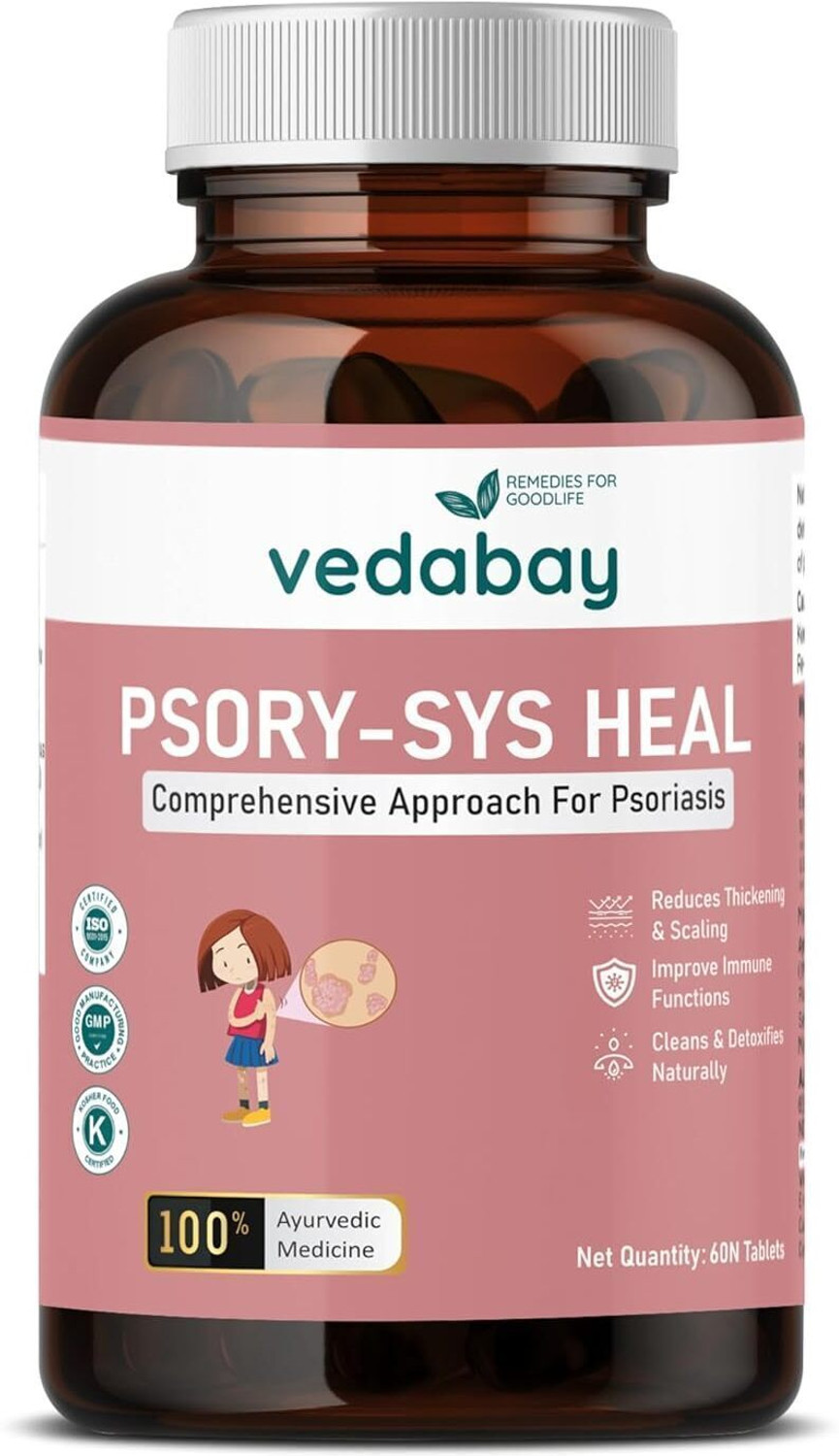 Image of Vedabay Psorysys Heal Psoriasis Medicine, Helps In Redness and Dry Patches