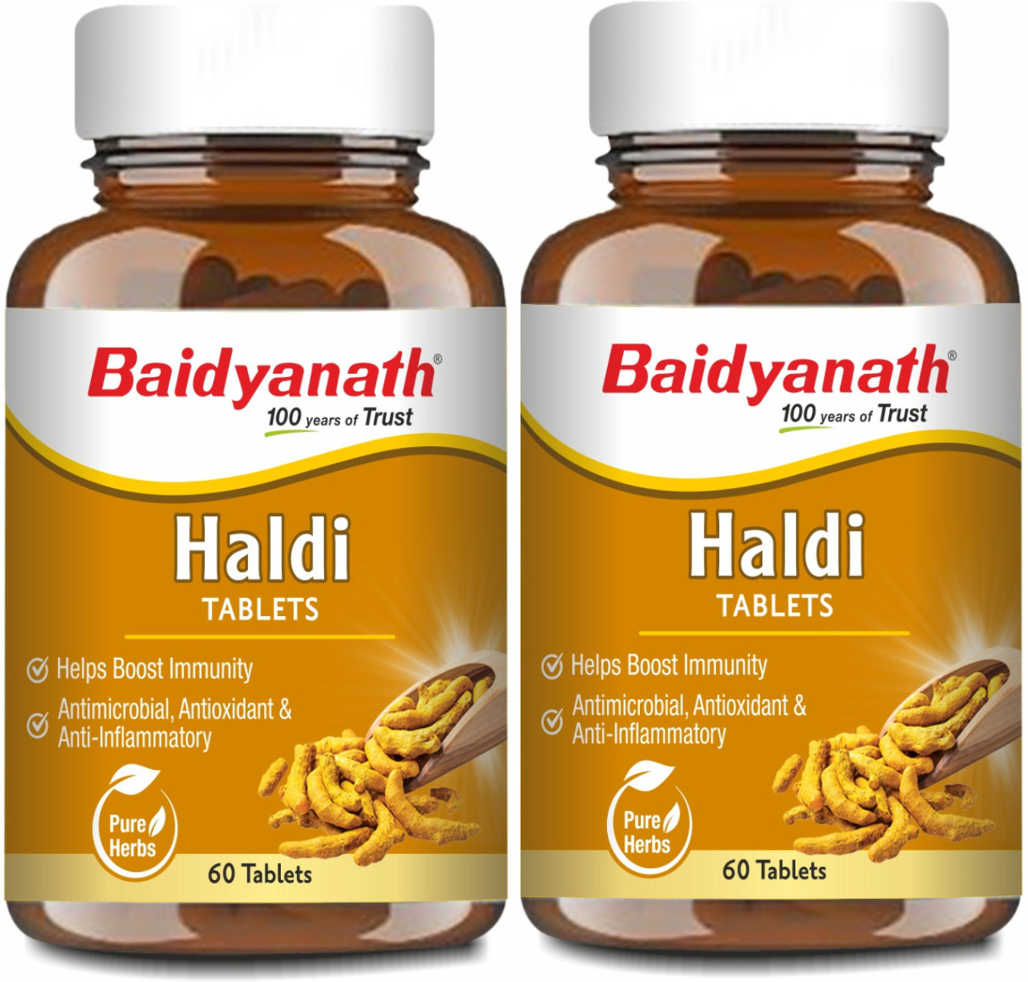 Image of Baidyanath Haldi Tablets -60 Tab| Helps Boost Immunity, Blood Cleansing & Skin Problems