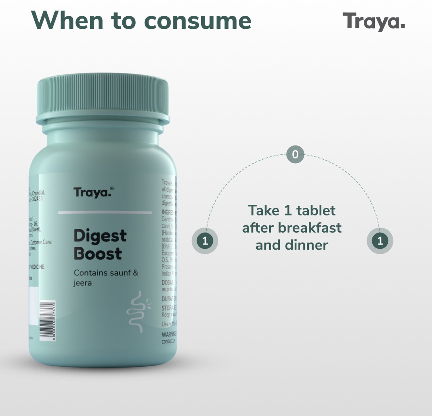Image of Traya Digest Boost | Natural Digestive Supplement (60 tablets)
