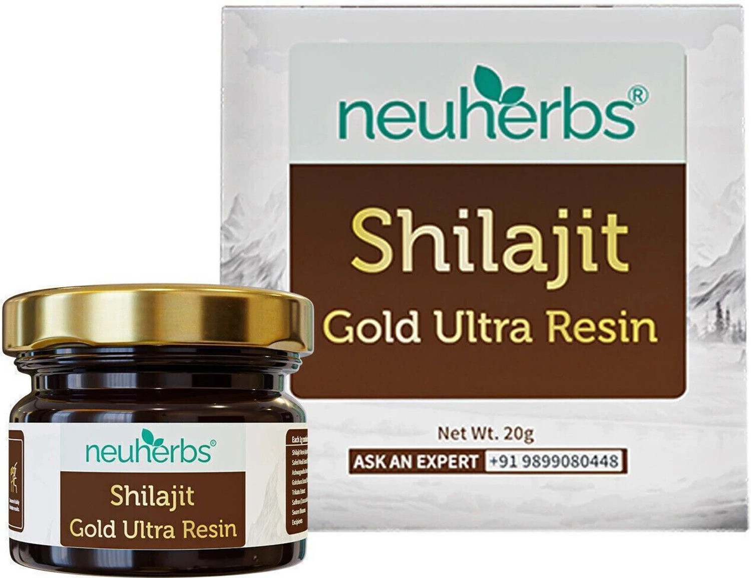Image of Neuherbs Shilajit Gold Ultra Resin | Enrich With Swarn Bhasma & Trikatu | Boost Energy