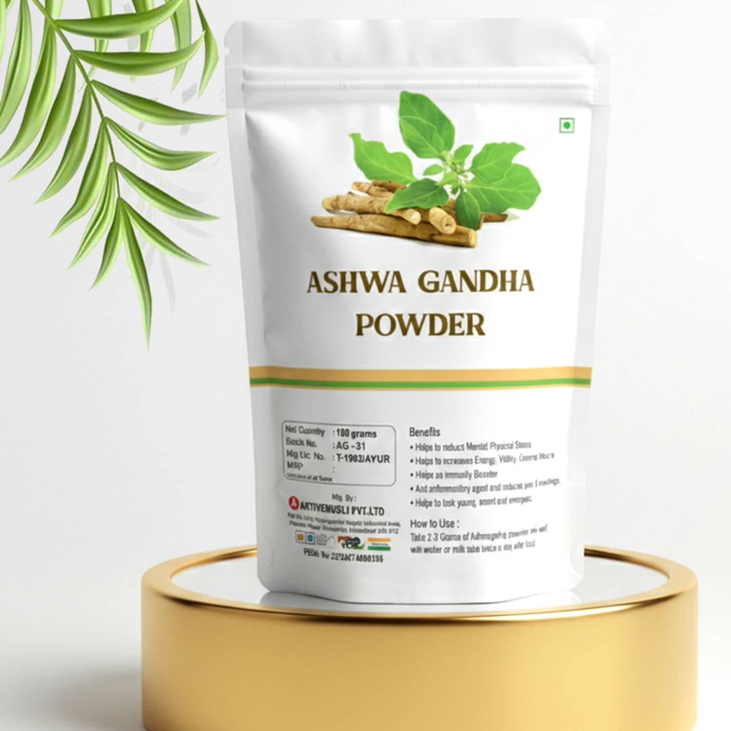 Aktivemusli Ashwagandha Powder | Immunity Strength Growth, Energy Powder