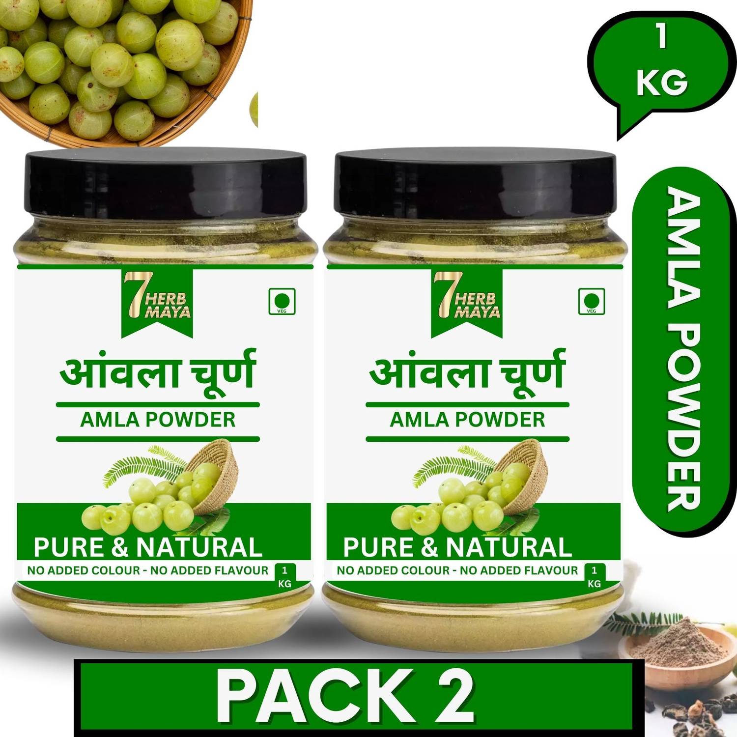 7Herbmaya Amla Churna 1KG | Immunity Booster | Digestion Booster 100% Natural
