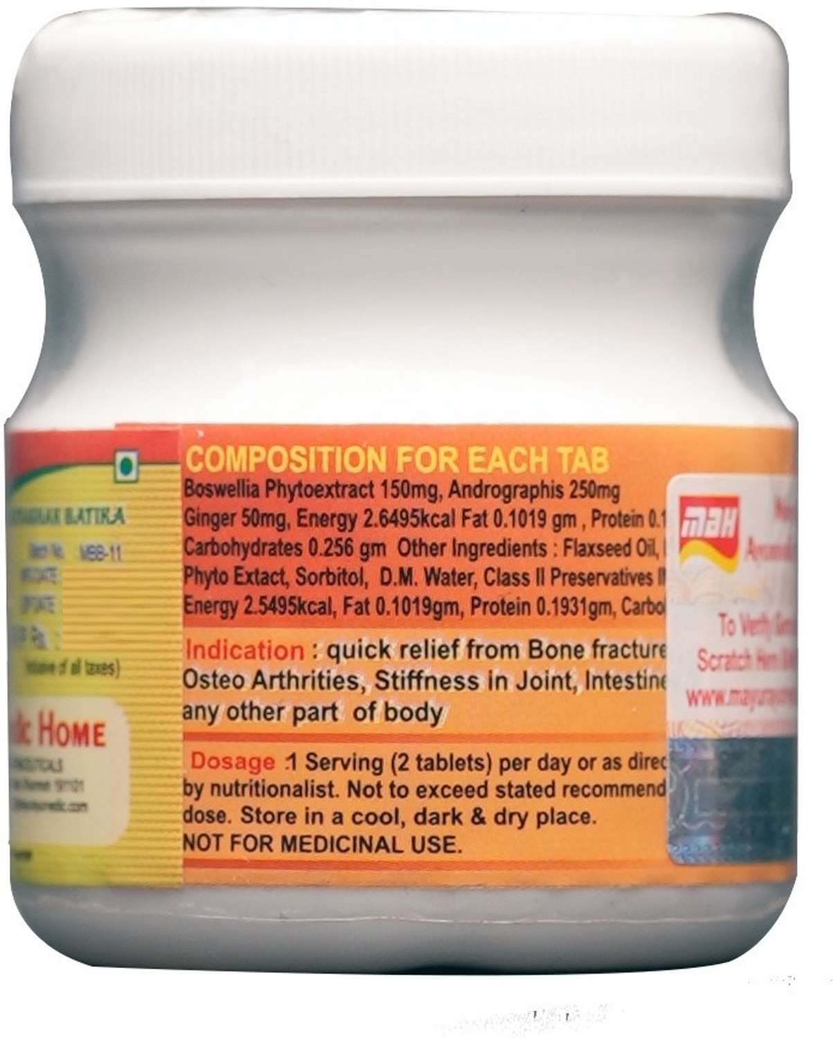Image of DR. THANGS Batnashak Batika Pain relief tablet Pack of 4