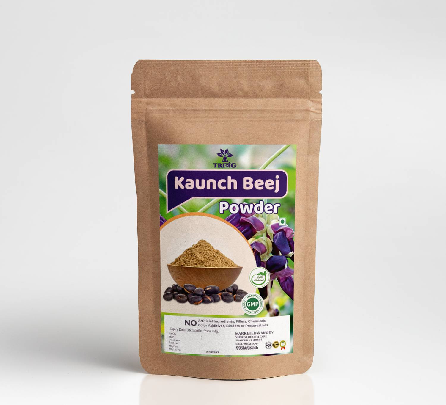 Trivang Ashwagandha, Safed White Musli, Kaunch Seed, Shatavari Powder - Image 3