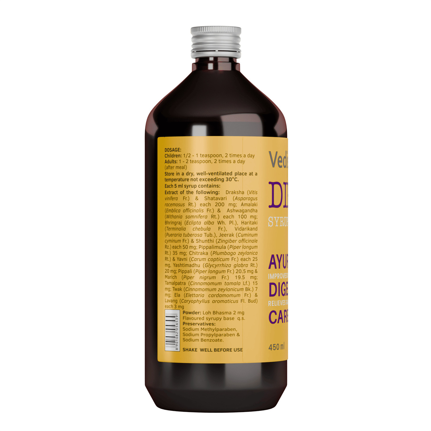Image of Dipya Ayurvedic Digestive Syrup (450ml) | Herbal Relief for Gas, Acidity & Indigestion