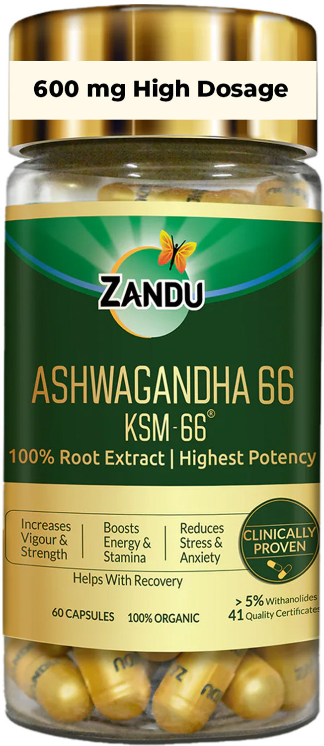 Image of ZANDU Ashwagandha 66 | Clinically Proven 100% Root Extract for Maximum Potency