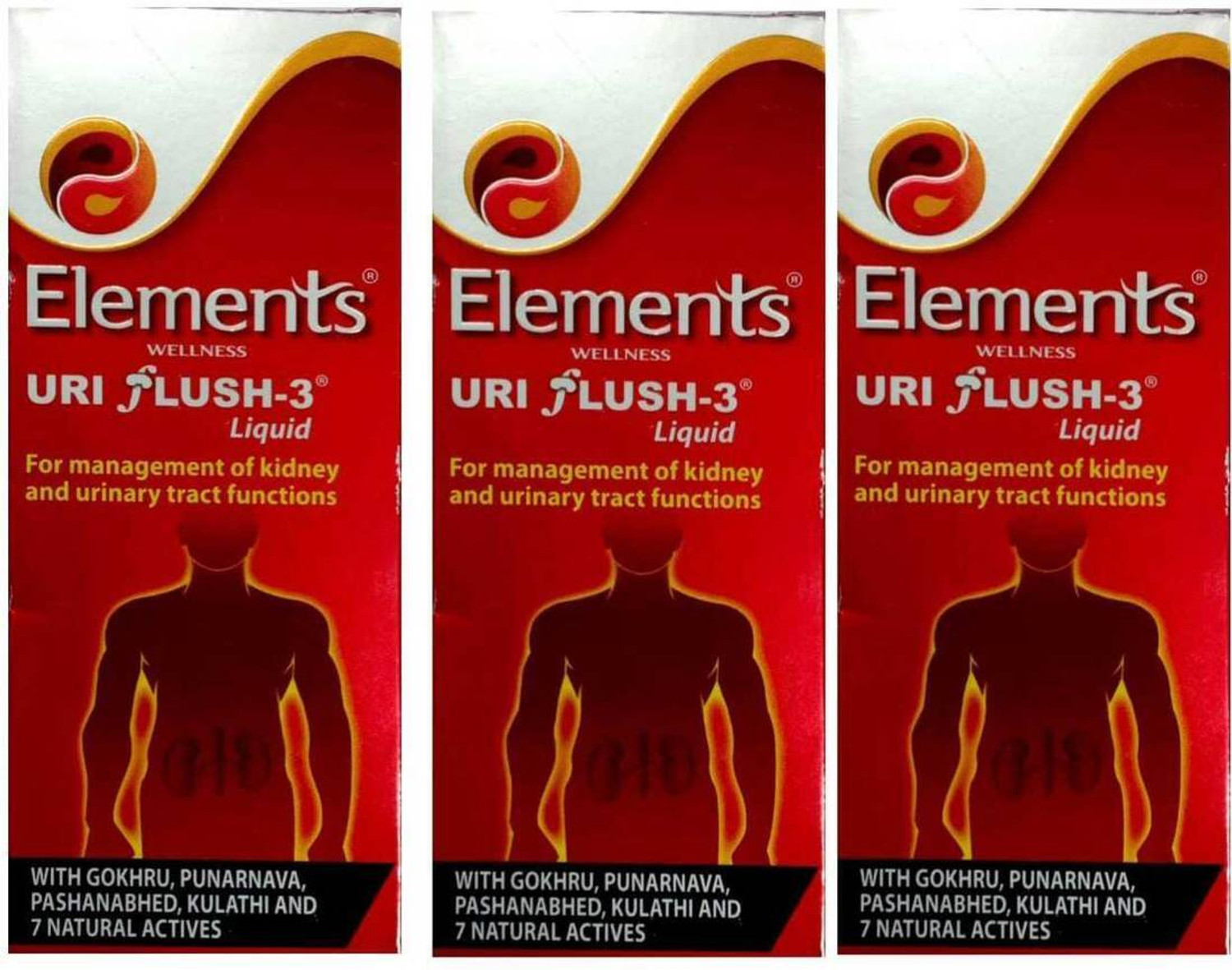 Image of Elements Uri Flush 3 liquid 600ml (Pack of 3X200 ml)