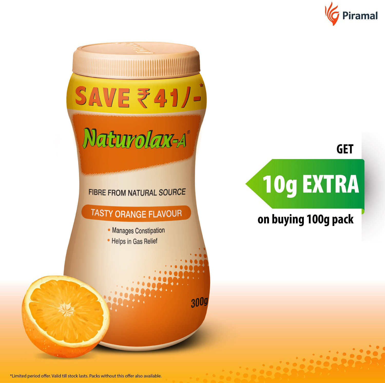 Image of Naturolax -A Tasty Orange Flavour ( Fiber from Natural Sources)