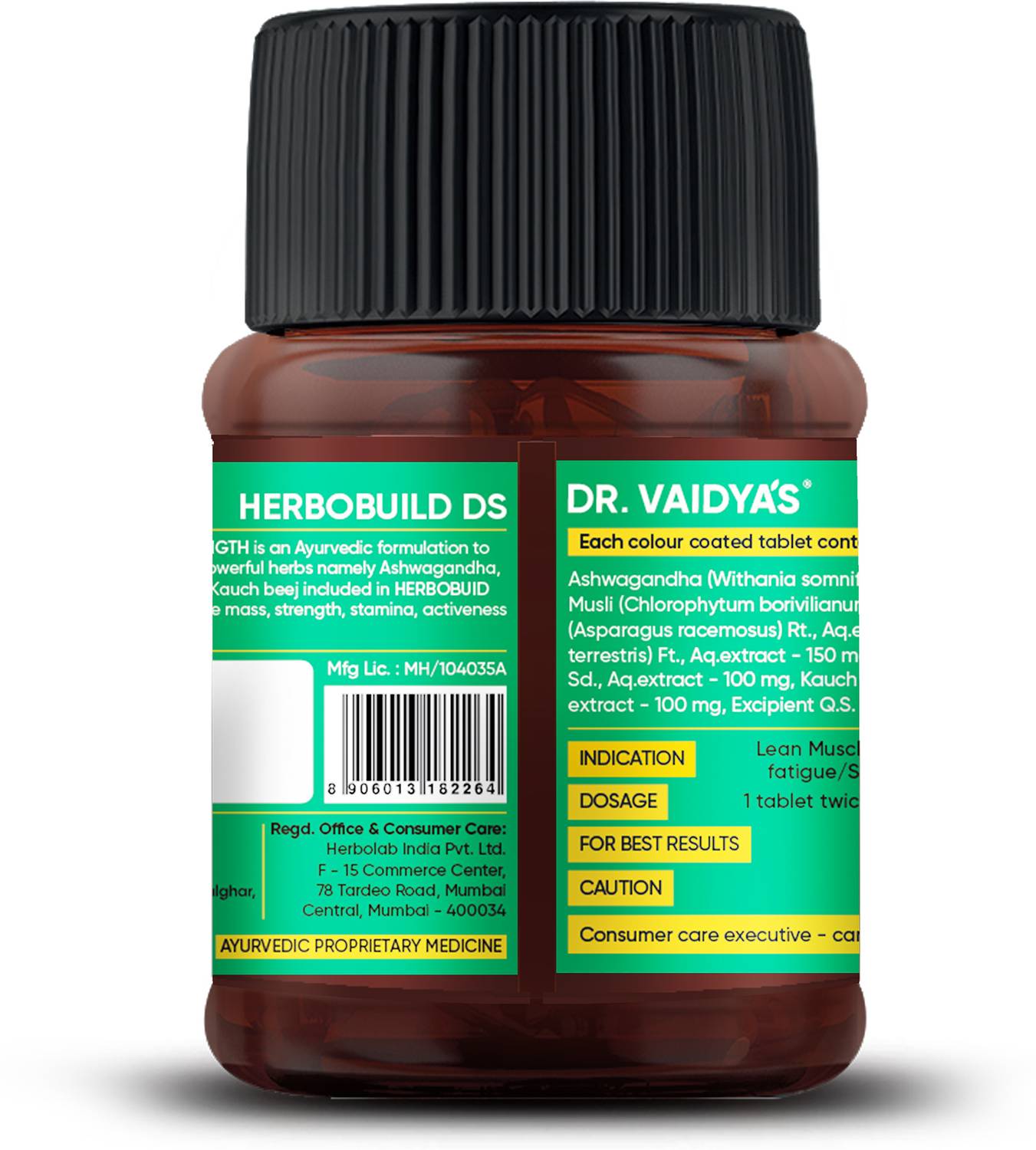 DR. VAIDYA'S Herbobuild Double Strength Muscle Gainer Capsules - Image 4