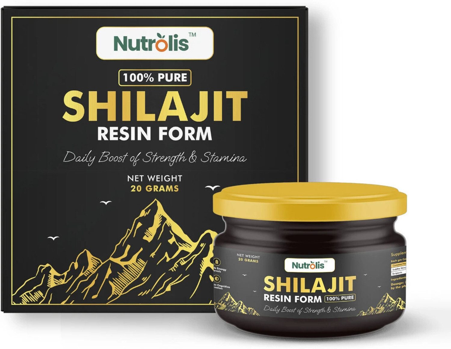 Image of Nutrolis Himalayan Shilajit Resin | High Fulvic Acid | Boost Performance, Power & Stamina