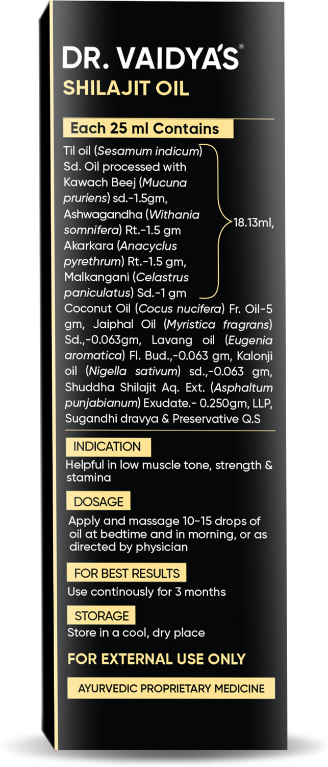 Image of DR. VAIDYA'S Shilajit Oil for Men - Strength, Energy & Performance