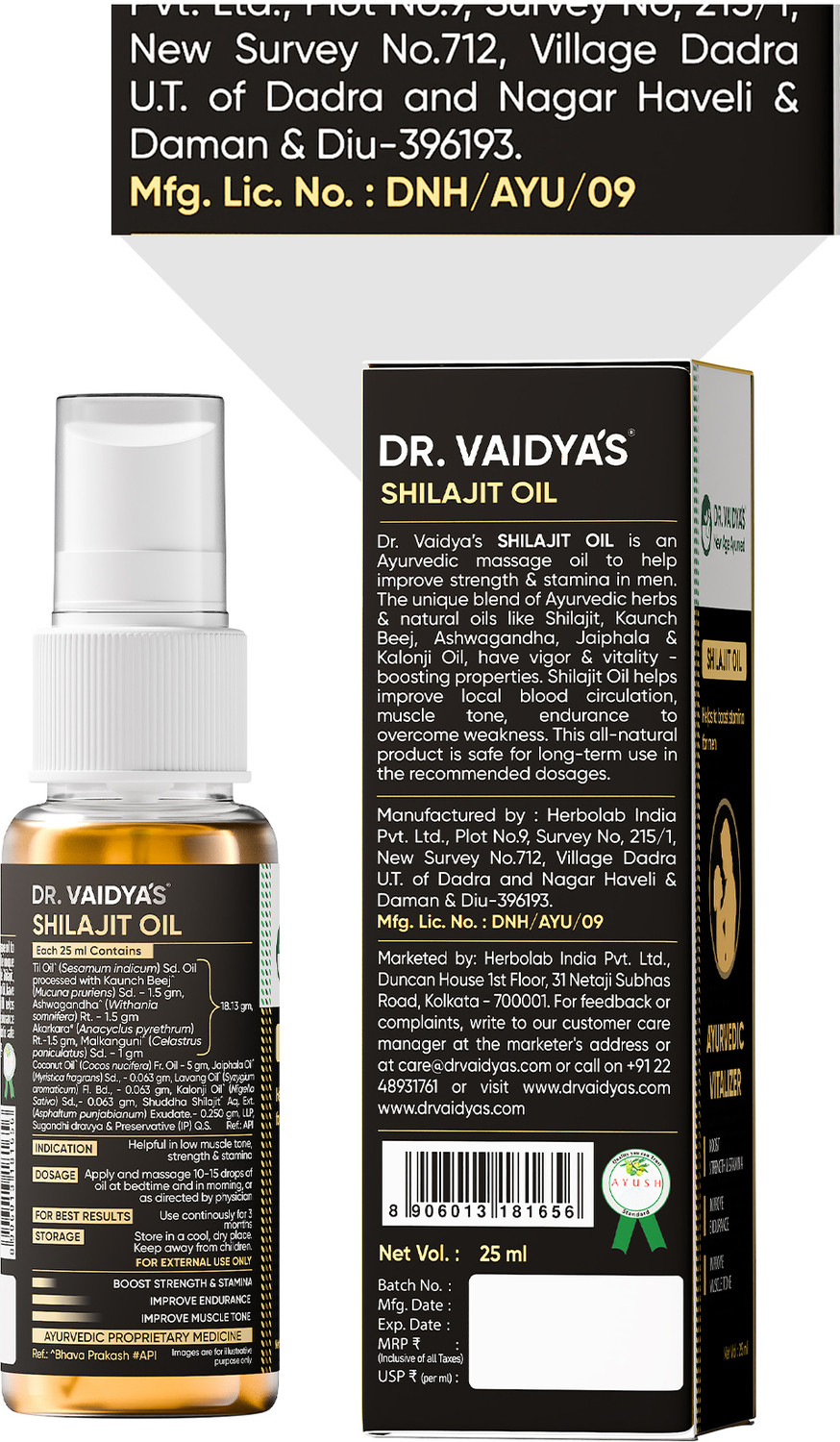 Image of DR. VAIDYA'S Shilajit Oil for Men - Strength, Energy & Performance