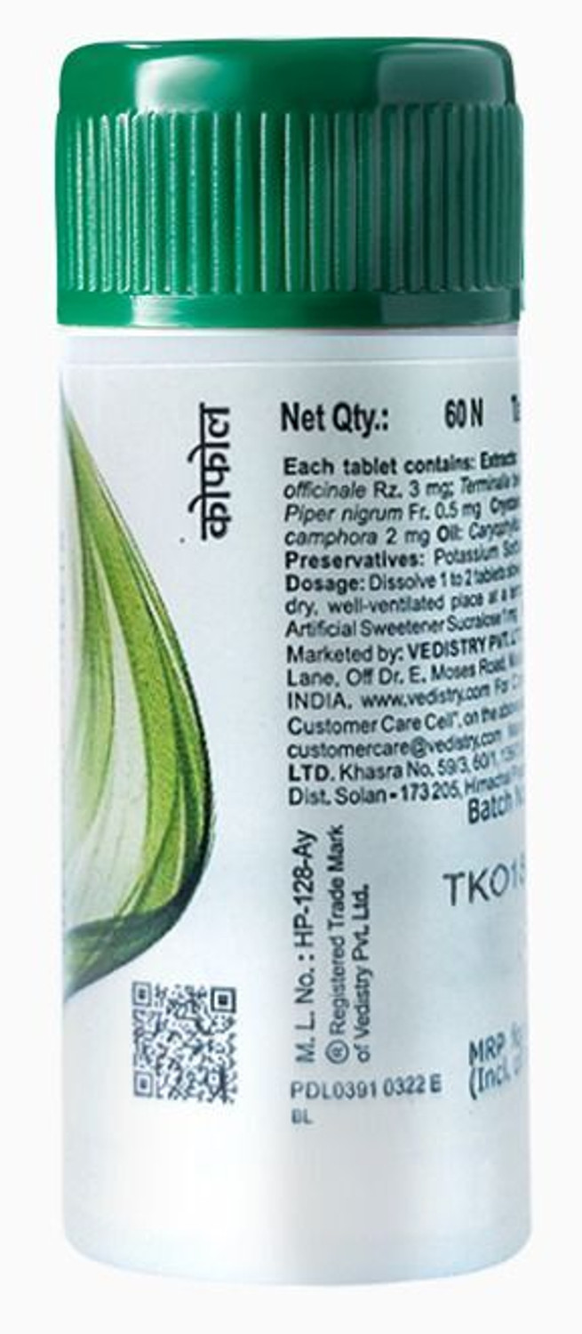 Image of Kofol Ayurvedic Chewable Tablets | Quick Relief for Sore Throat & Dry Cough � 60 each