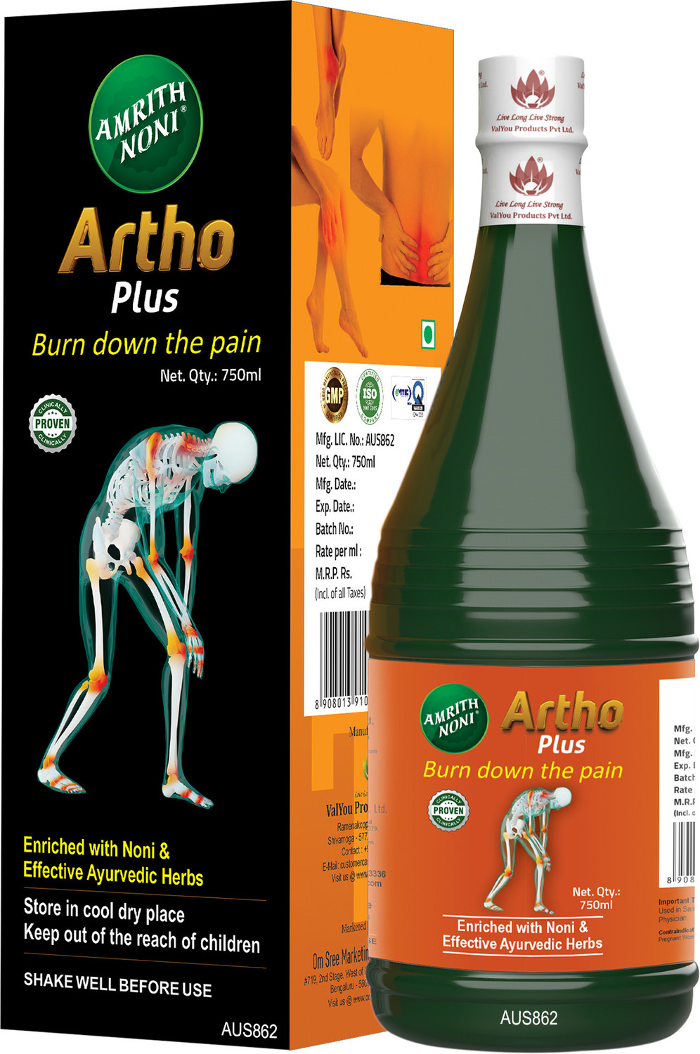 Image of AMRITH NONI Artho Plus Joint Support Syrup