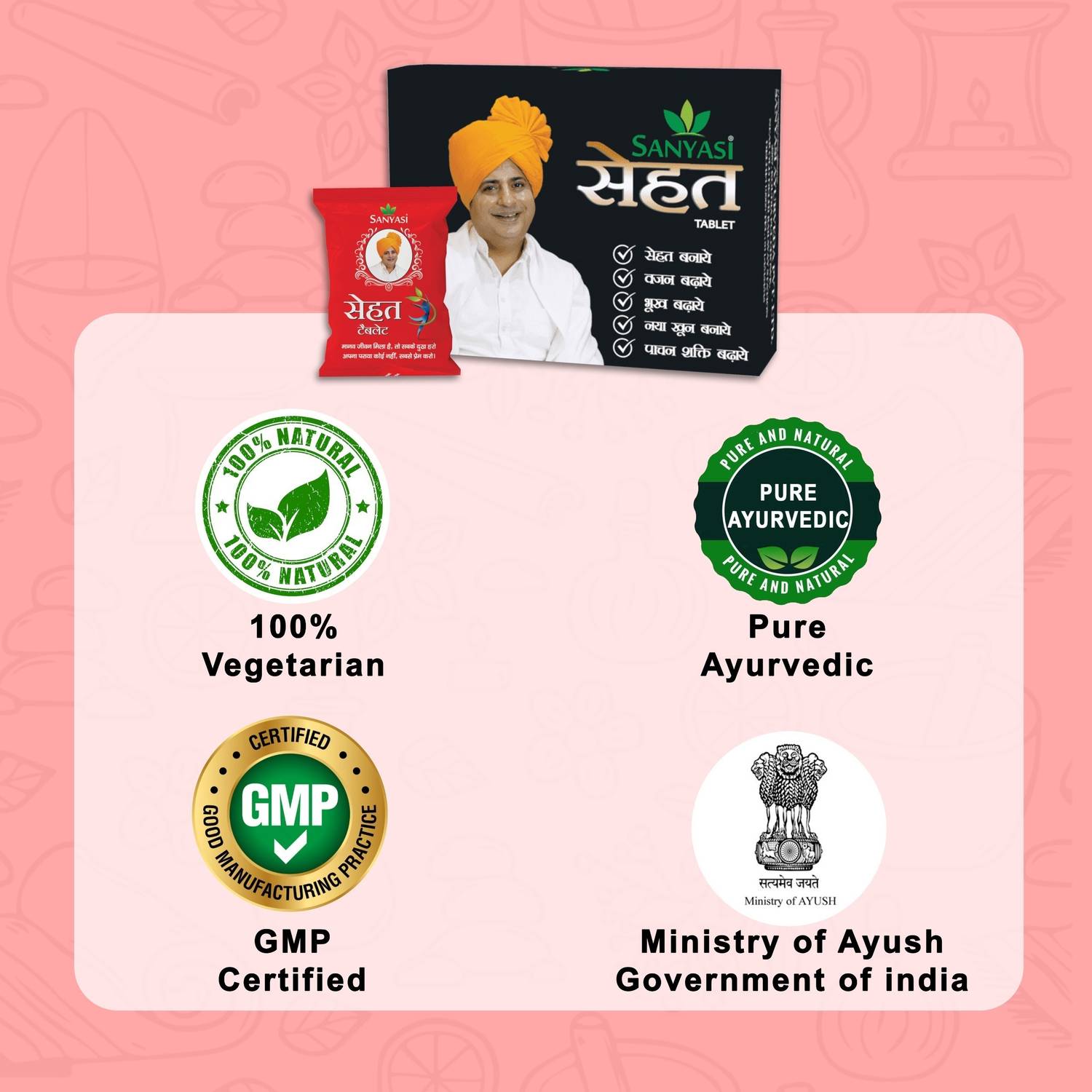sanyasi ayurveda Sehat Tablet for Weight Gain - Image 2