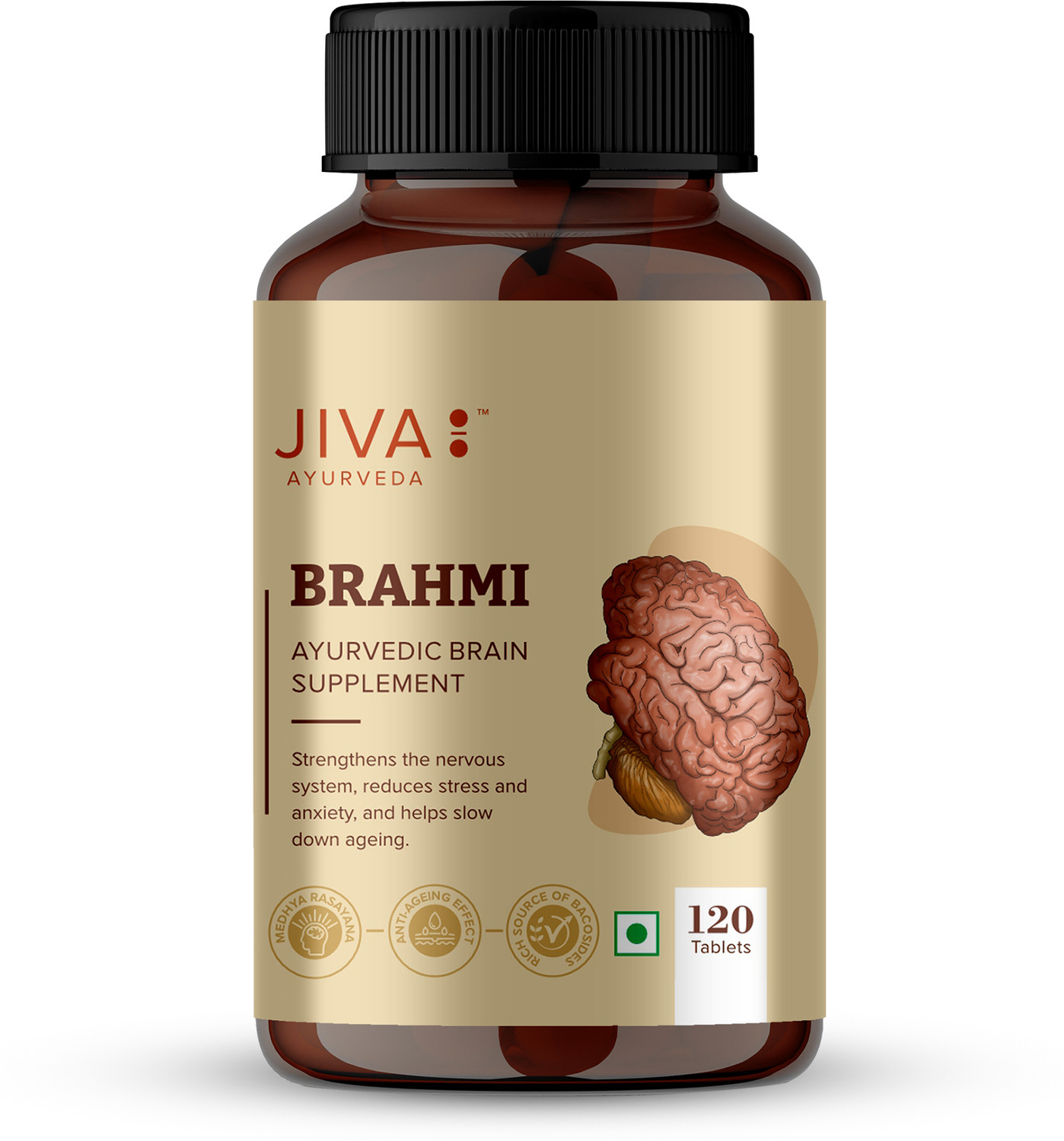 Image of JIVA Brahmi Tablet (Pack of 1) - 120 Tablets