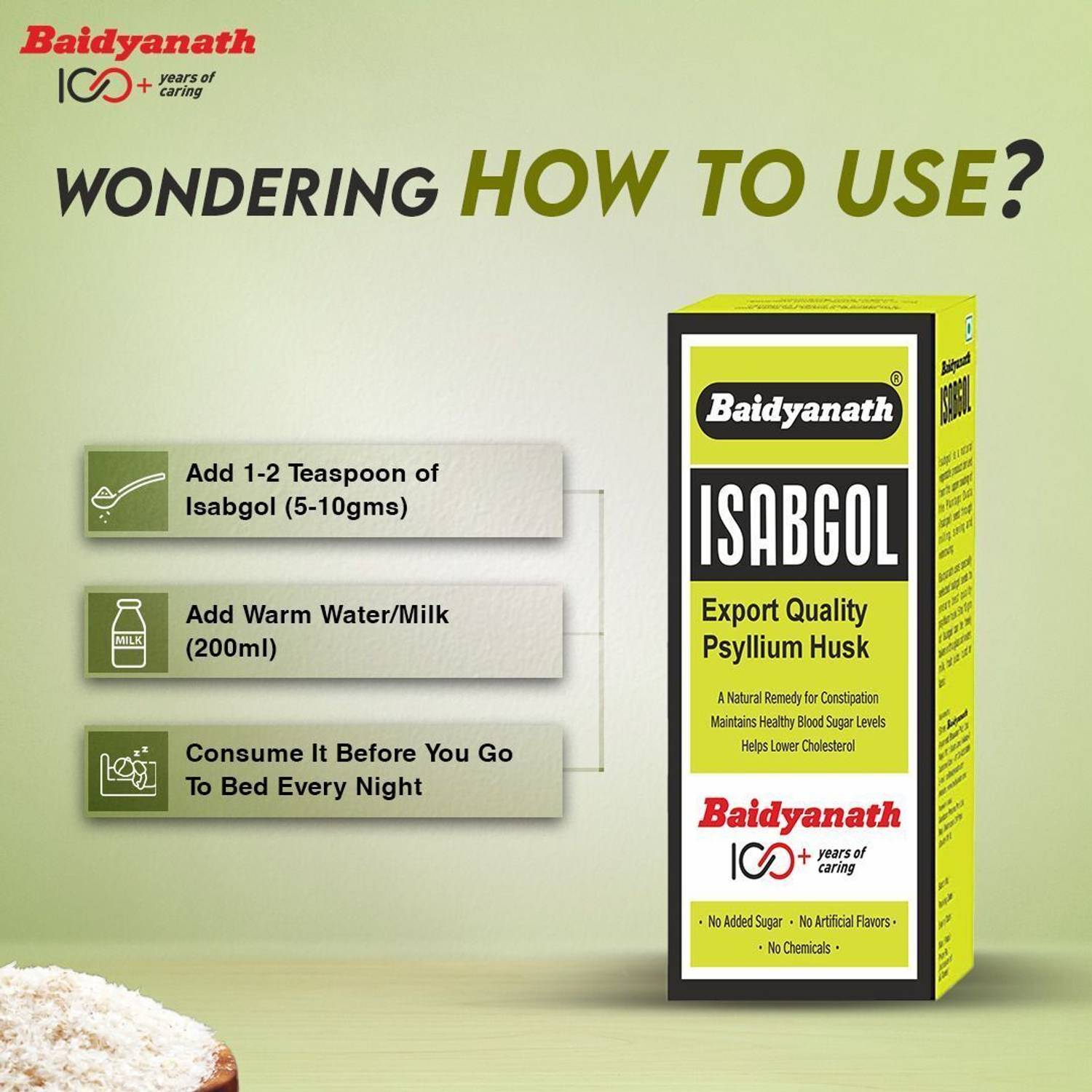 Baidyanath Isabgol Psyllium Husk 200g - Image 4