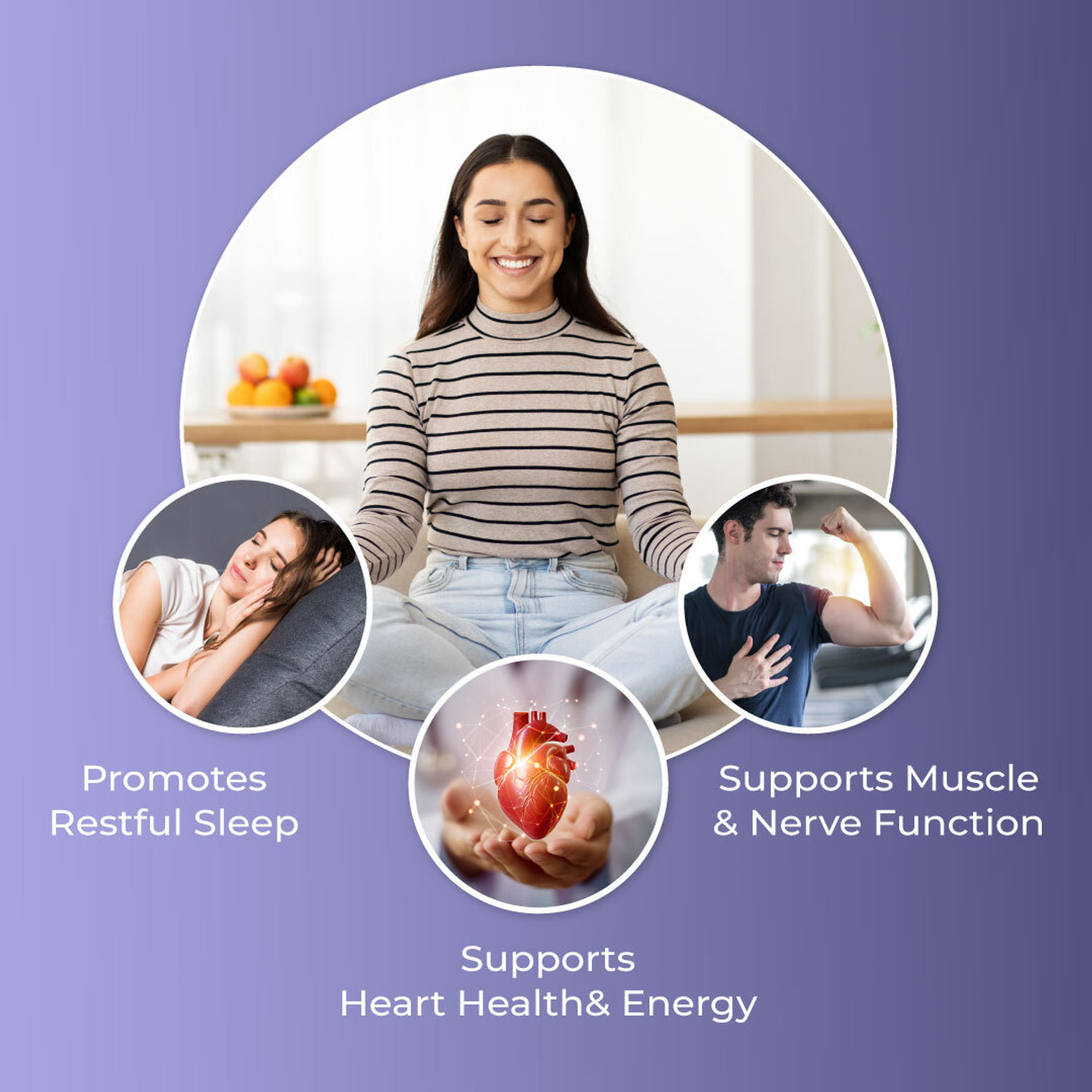 Image of ZEROHARM Magnesium Glycinate with Moringa for Sleep,Muscle Relaxation, Bone, Heart Health