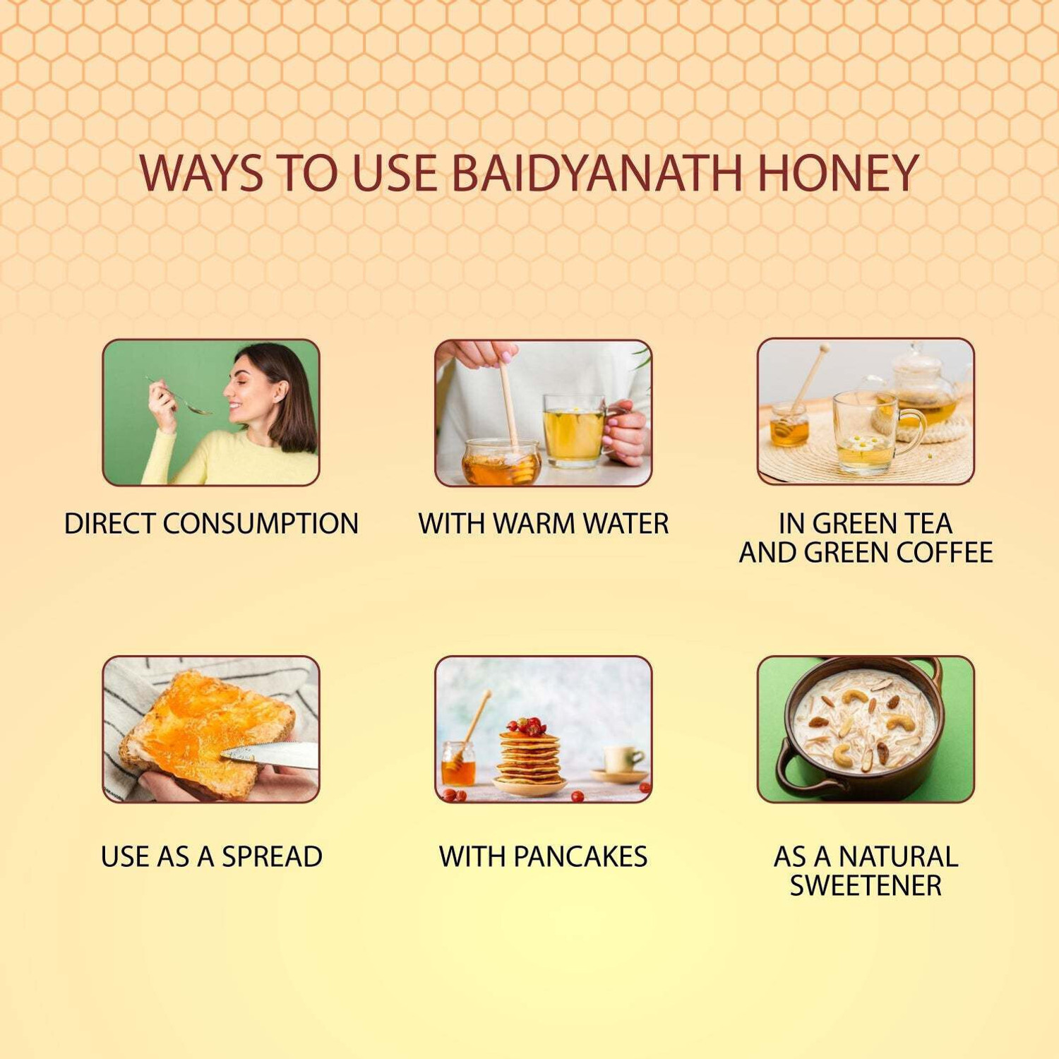 Image of Baidyanath C4 Approved, Pure Honey | Wholesome Health Naturally-250G ( Pack of 2)