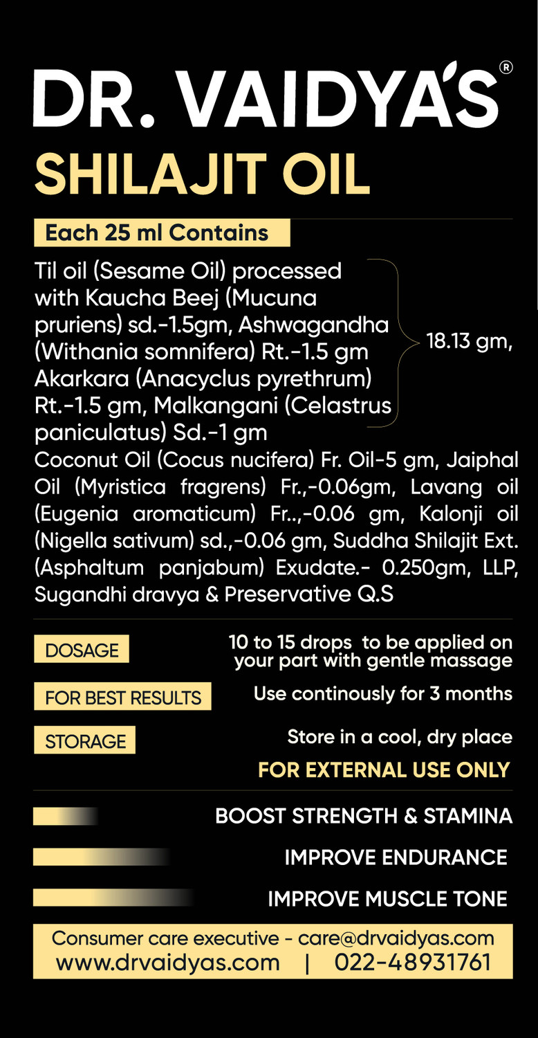 Image of DR. VAIDYA'S Shilajit Oil for Men - Strength, Energy & Performance