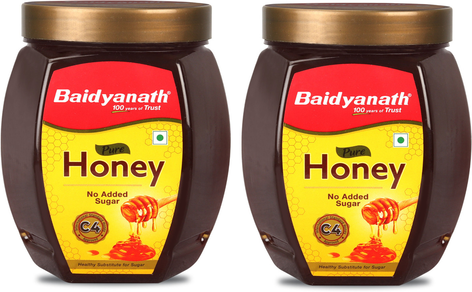 Image of Baidyanath C4 Approved, Pure Honey | Wholesome Health Naturally-250G ( Pack of 2)