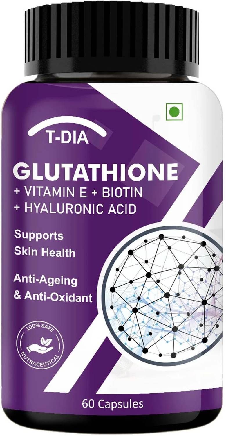 T-DIA Glutathione Capsules with Vitamin E For Skin Brightening & Reduces  Pigmentation Price in India