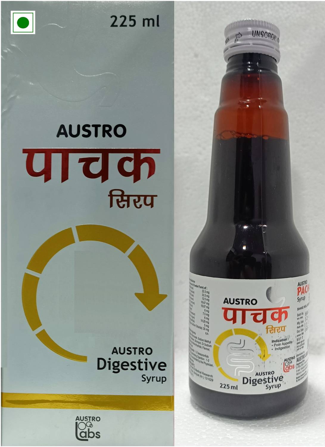 AUSTRO Pachak Syrup digestive tonic for Indigestion, acidity, Constipation & Gases