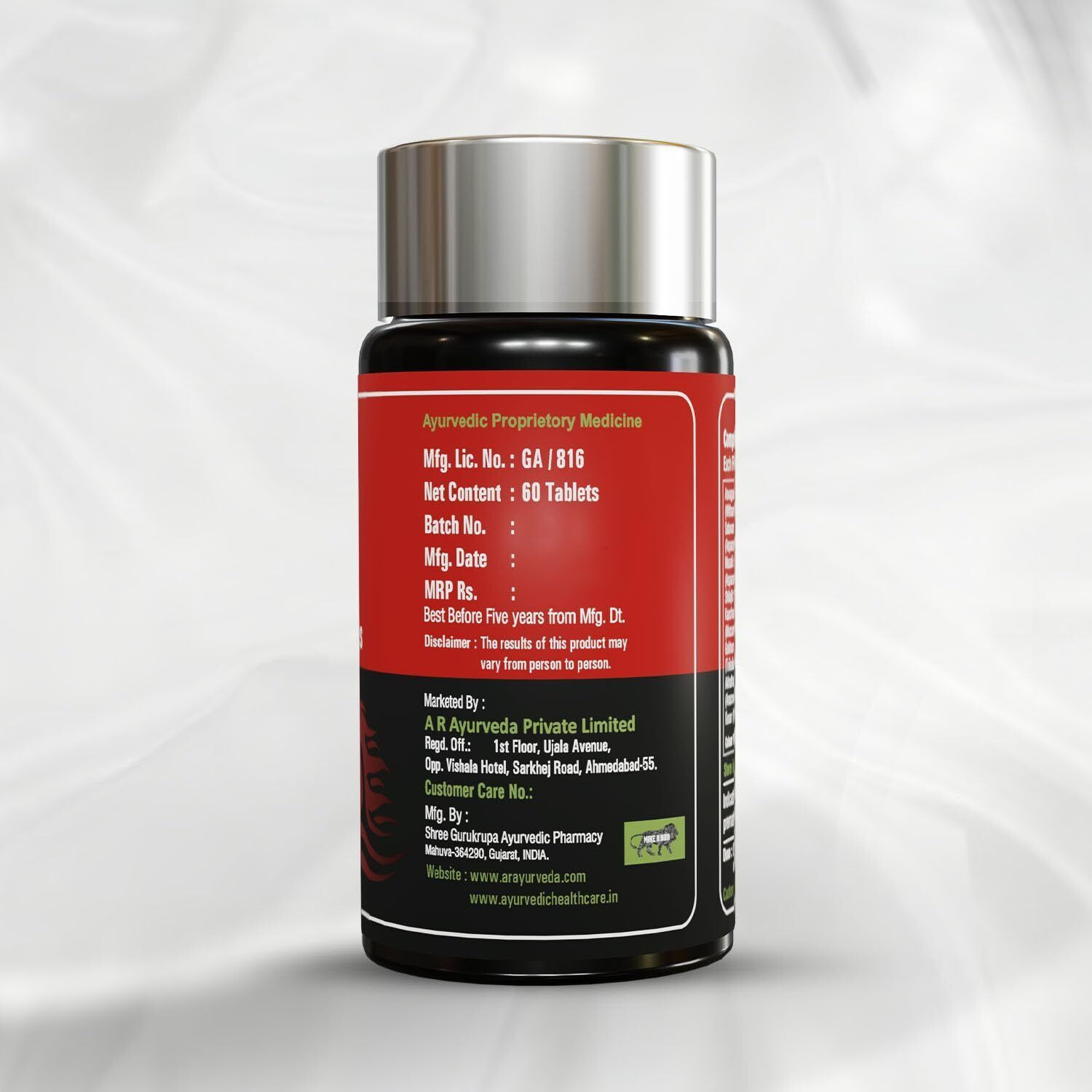 Image of A R Ayurveda Horse Fire Tablets - Ayurvedic Stamina Booster For Men