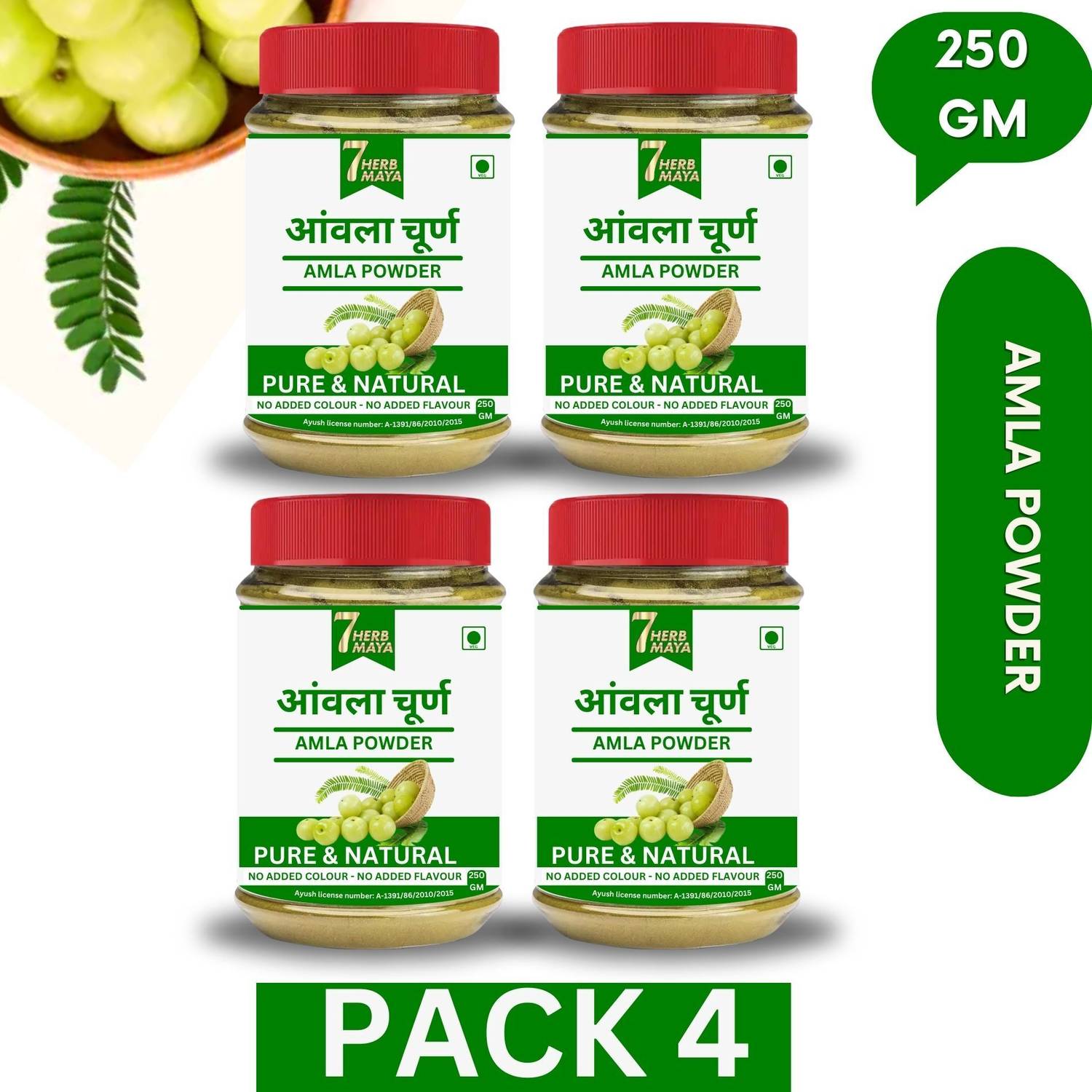 7Herbmaya Amla Powder Churna 250g Immunity Booster | Digestion Booster 100% Natural