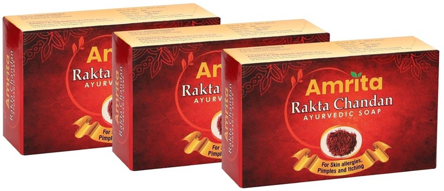 amrita Rakta Chandan Ayurvedic Soap – Natural Skin Care Bar