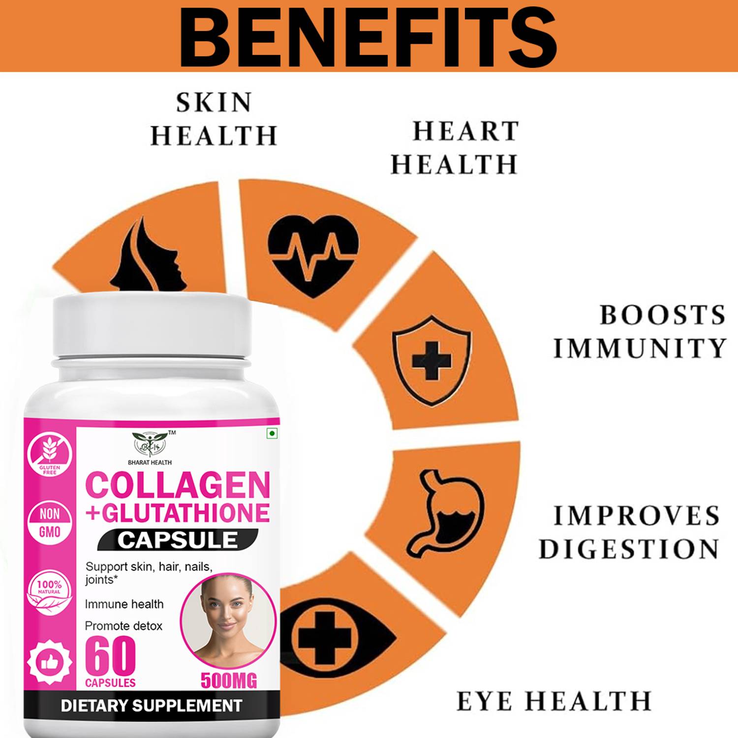 el glutathione Rishivanam L-Glutathione & Collagen Combo | Skin Brightening, Anti-Aging &  Hydration