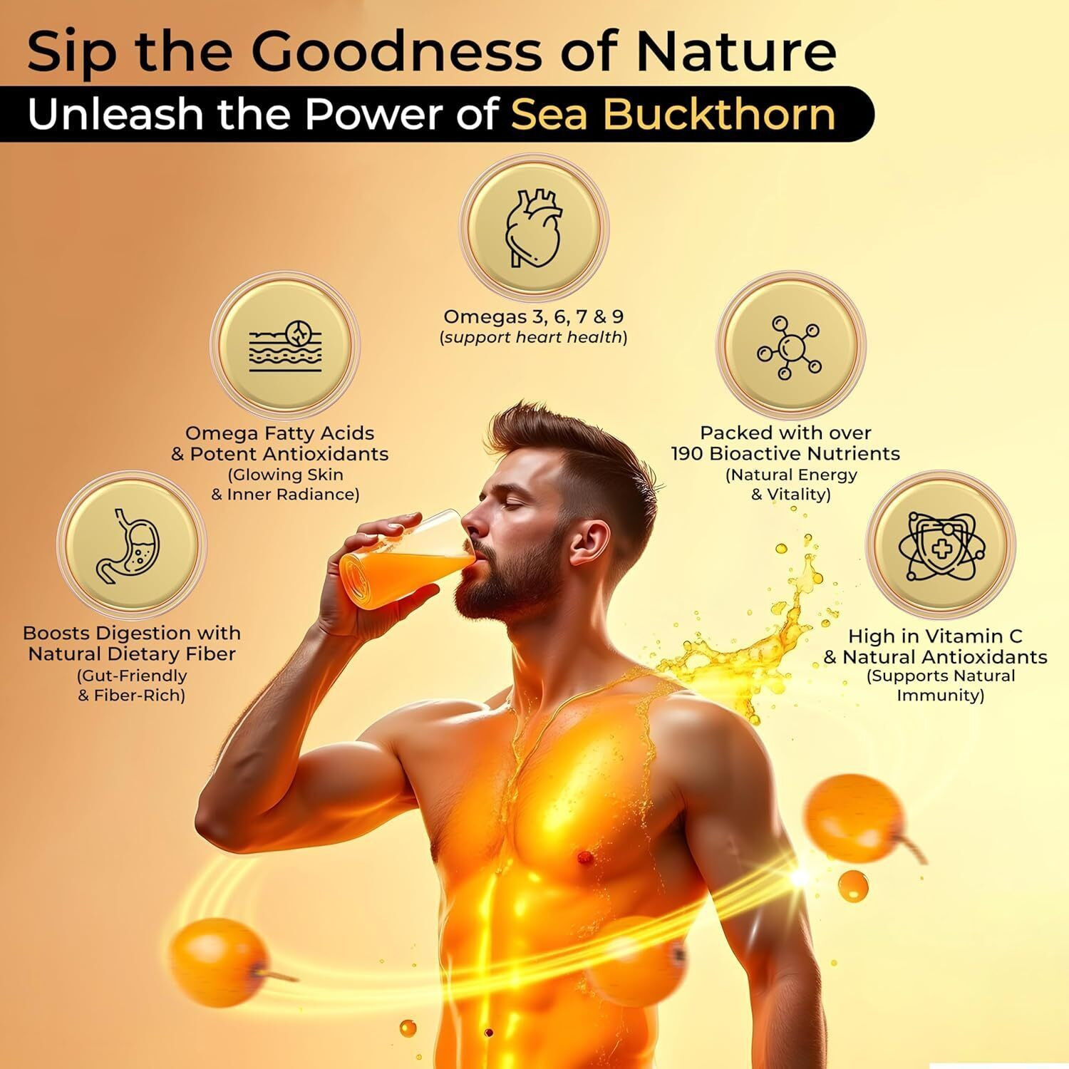 Image of Bhavishya Ayurveda Himalayan Berry Juice with Sea Buckthorn, Amla & 9 Herbs | Boosts Immunity