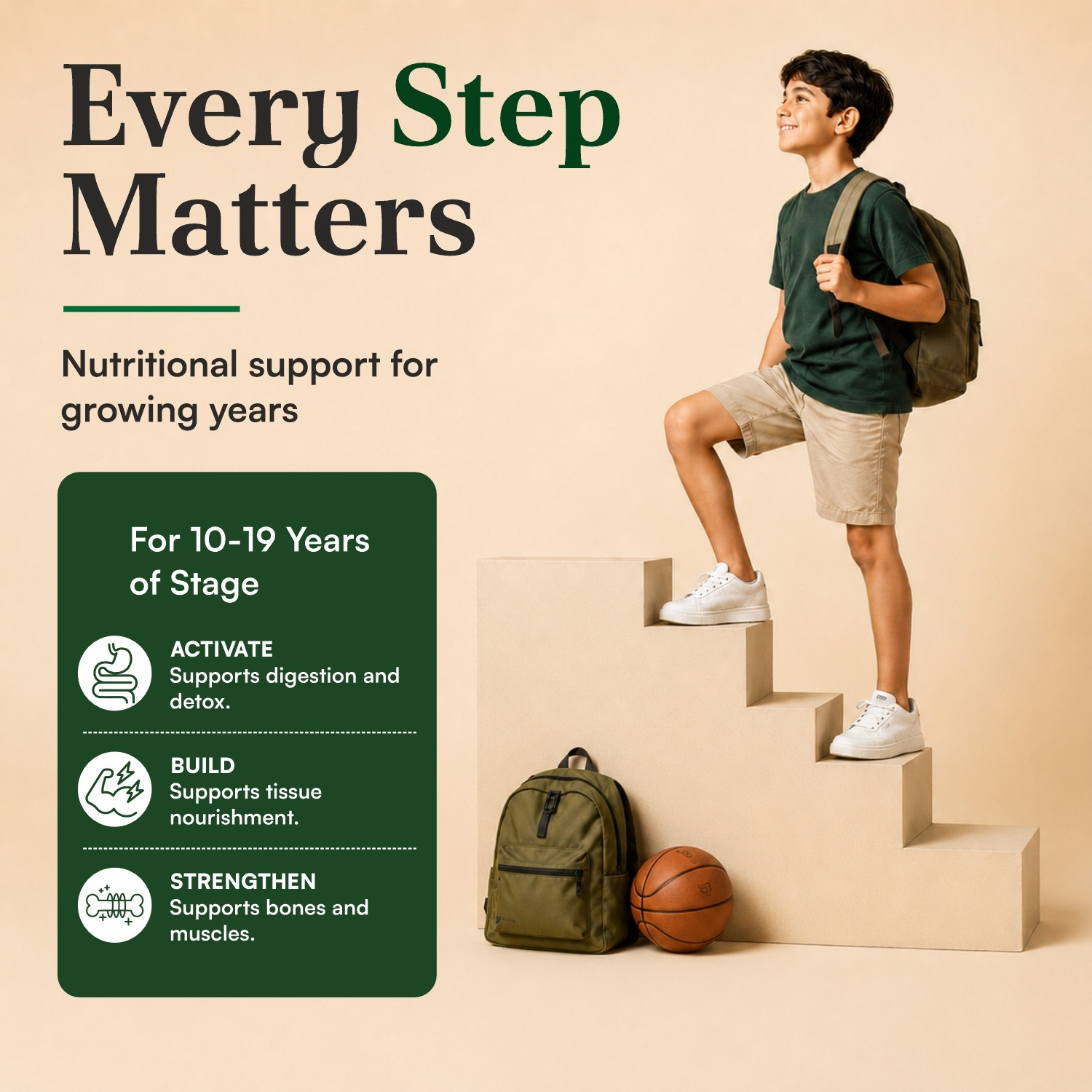 Image of Long Looks Capsules | Ayurvedic Nutrition Support for Boys & Girls | Daily Use (Pack of 3, 180 Capsules)