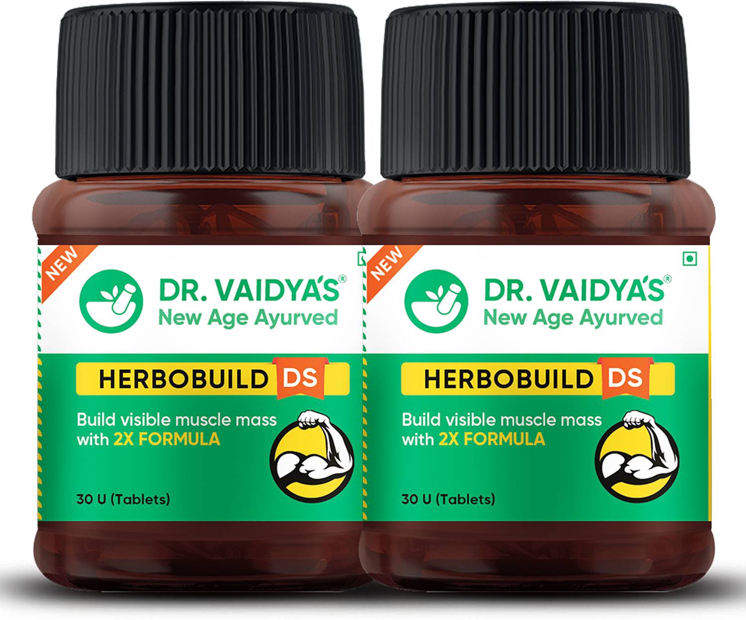 DR. VAIDYA'S Herbobuild Double Strength Muscle Gainer Capsules - Image 1