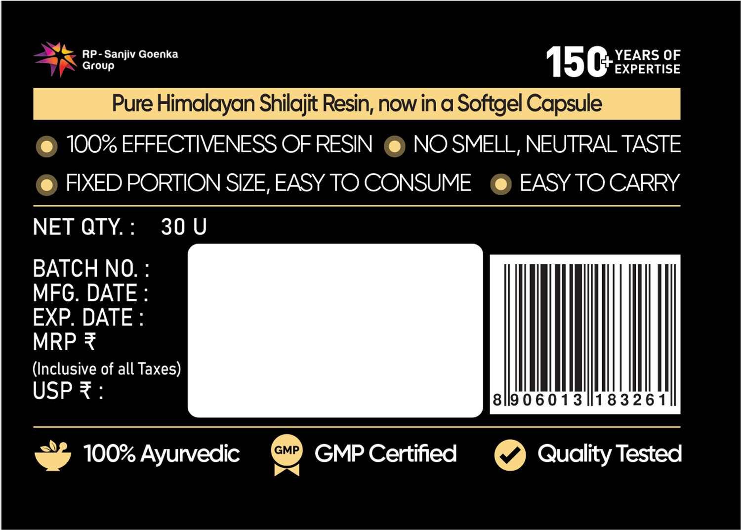 Image of DR. VAIDYA'S Shilajit Gold Resin Softgels for Power & Performance