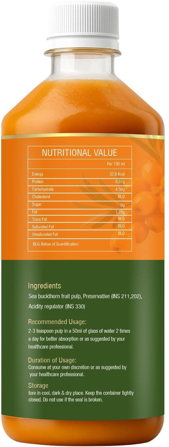 Image of BALEEN Sea Buckthorn Juice | Rich in Vitamin C, Antioxidants & Omega | Support Immunity (500 ml)