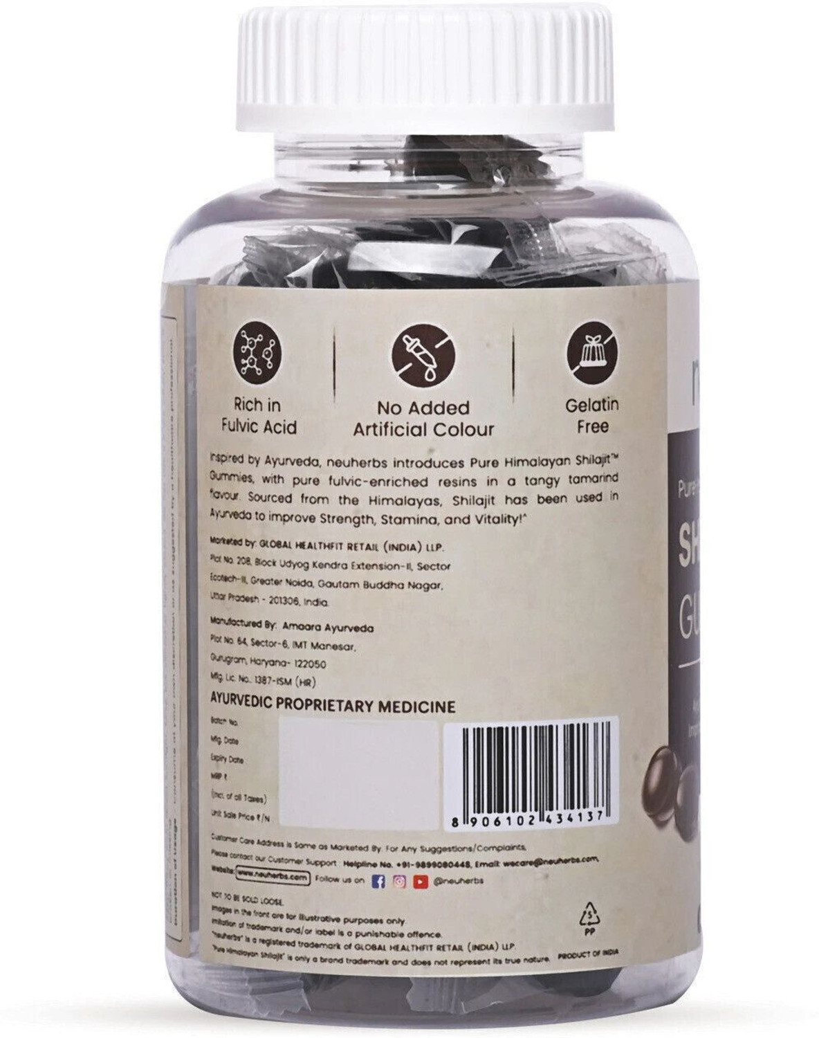 Image of Neuherbs Pure Himalayan Shilajit 30 Gummies Tamarind Flavour | Strength, Energy & Stamina