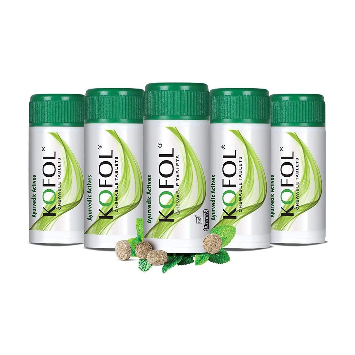 Image of Kofol Ayurvedic Chewable Tablets | Quick Relief for Sore Throat & Dry Cough � 60 each