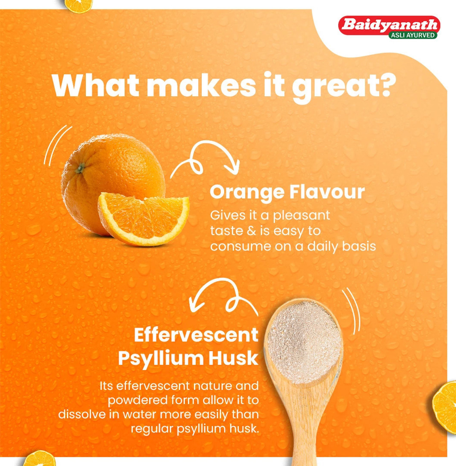 Image of Baidyanath Isabgol Orange Lax | Psyllium Husk Powder | Constipation